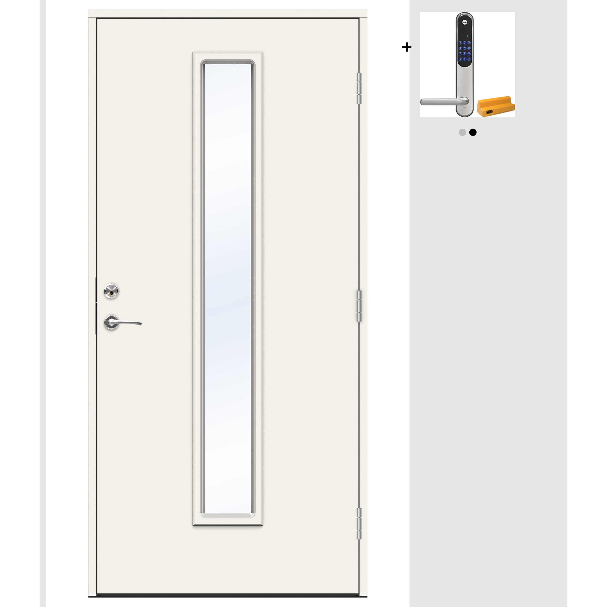Ytterdør Swedoor Advance-Line Nordic Narvik med Yale Doorman Classic Home